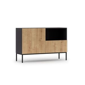Eltap Komoda Lanzzi 120 cm černá/dub Artisan obraz