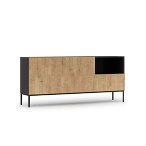 Eltap Komoda Lanzzi 180 cm černá/dub Artisan obraz