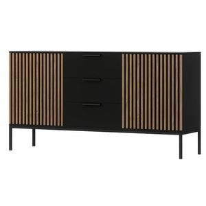 Eltap Komoda Meorati 150 cm černá/dub Artisan obraz