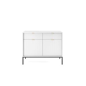 Piaski Komoda Nova 104 cm se zásuvkami bílá/černá obraz