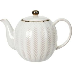 Siaki Collection Konvice na čaj Queen I 1100 ml bílá/zlatá obraz