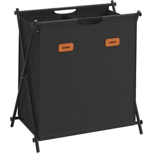 SONGMICS Koš na prádlo Ribbed 115 L černý obraz