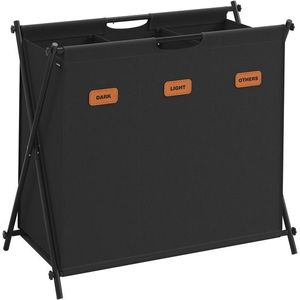 SONGMICS Koš na prádlo Ribbed 135 L černý obraz