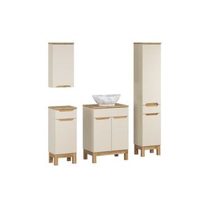 Comad Koupelnová sestava Bali Casad Pati s deskou, umyvadlem a skříňkami 60 cm kašmírová/dub wotan obraz
