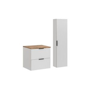 Comad Koupelnová sestava Casad se skříňkami 60 cm bílá/dub wotan obraz