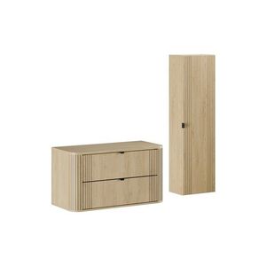 Comad Koupelnová sestava Ovalia se skříňkami 100 cm dub Cremona obraz