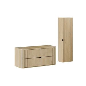 Comad Koupelnová sestava Ovalia se skříňkami 120 cm dub Cremona obraz