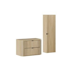 Comad Koupelnová sestava Ovalia se skříňkami 80 cm dub Cremona obraz