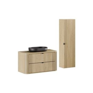 Comad Koupelnová sestava Ovalia se skříňkami a umyvadlem 100 cm dub Cremona obraz