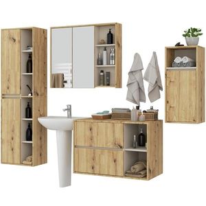 Ak furniture Koupelnová sestava VAMI dub artisan/kašmírová obraz