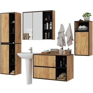 Ak furniture Koupelnová sestava VAMI dub craft/černá obraz
