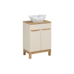 Comad Koupelnová skříňka Bali Casad Pati s deskou a umyvadlem 60 cm kašmírová/dub wotan obraz