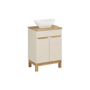 Comad Koupelnová skříňka Bali Nature Lola s deskou a umyvadlem 60 cm kašmírová/dub wotan obraz