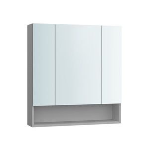 SONGMICS Koupelnová zrcadlová skříňka Vasagle Masli 70 cm šedá obraz