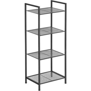 SONGMICS Kovový koupelnový regál Debra 96 cm černý obraz