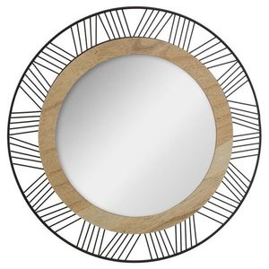 ATMOSPHERA Kulaté nástěnné zrcadlo Joe 45 cm Rama MDF/černé obraz