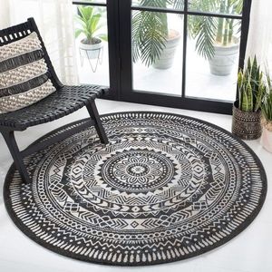 HAKANO Kulatý koberec BEO NAPKIN černý, velikost 120 circle obraz