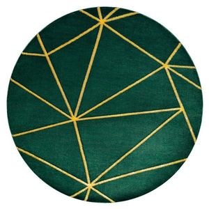 HAKANO Kulatý koberec ESTEMA GEOMETRIC láhvově zelený, velikost 120 circle obraz