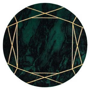 HAKANO Kulatý koberec ESTEMA MARBLE2 láhvově zelený, velikost 120 circle obraz