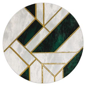 HAKANO Kulatý koberec ESTEMA MARBLE3 bílo-zelený, velikost 120 circle obraz