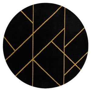 HAKANO Kulatý koberec ESTEMA MARBLEGEO černý, velikost 120 circle obraz