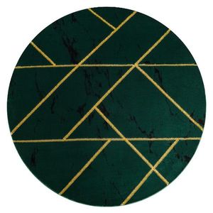 HAKANO Kulatý koberec ESTEMA MARBLEGEO láhvově zelený, velikost 120 circle obraz