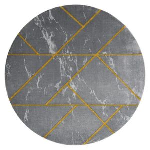 HAKANO Kulatý koberec ESTEMA MARBLEGEO šedý, velikost 120 circle obraz