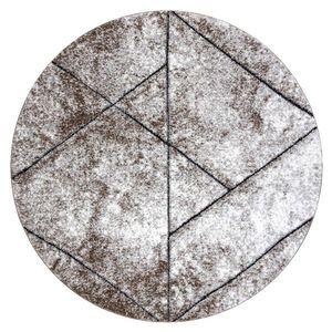 HAKANO Kulatý koberec VERS WALL hnědý, velikost 160 circle obraz
