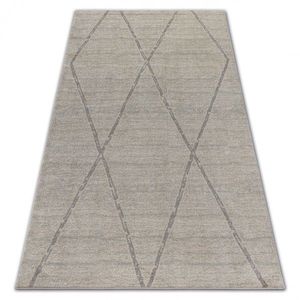 Dywany Lusczow Kusový koberec SOFT ROMBY krémovo-béžový, velikost 80x150 obraz
