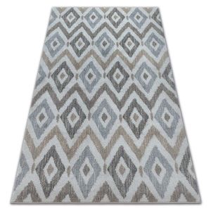 Dywany Lusczow Kusový koberec SOFT ROMBY modro-šedý, velikost 80x150 obraz