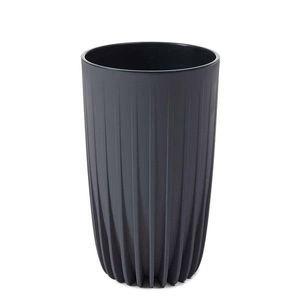 HowHomely Květináč STRIPPED ECO III 25 cm antracitový obraz