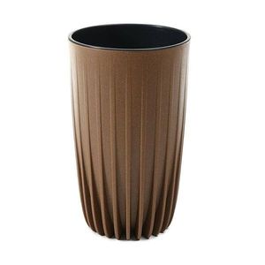 HowHomely Květináč STRIPPED ECO III 25 cm hnědý obraz