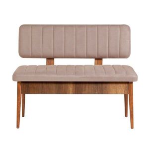 Kalune Design Lavice VINA s úložným prostorem 110 cm ořech/béžová obraz