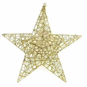 Mondex Since 1986 LED vánoční závěsná hvězda SANTA LILA 60 cm zlatá obraz