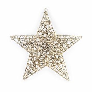 Mondex Since 1986 LED vánoční závěsná hvězda SANTA LILA I 45 cm růžovo-zlatá obraz