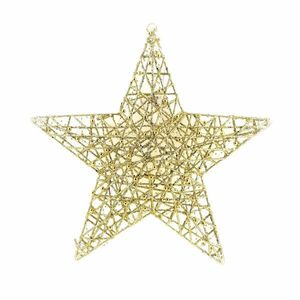 Mondex Since 1986 LED vánoční závěsná hvězda SANTA LILA I 45 cm zlatá obraz