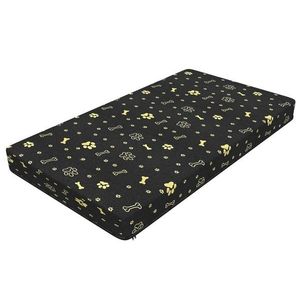 FDM Matrace pro psy SLOOKE 120x80x4 cm černá/zlaté tlapky obraz