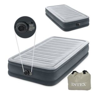 INTEX Nafukovací matrace s automatickou pumpou COMFORT šedá obraz