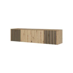 Piaski Nástavec na skříň Nelly 206 cm dub artisan/černý obraz