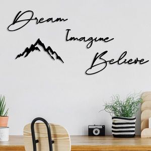 Wallity Nástěnná kovová dekorace Amazing Believe černá obraz
