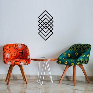 Wallity Nástěnná kovová dekorace Geometry černá obraz