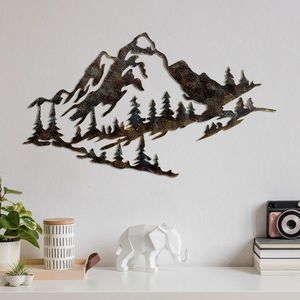 Wallity Nástěnná kovová dekorace Mountain 1 vícebarevná obraz