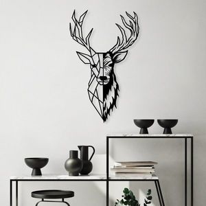 Wallity Nástěnná kovová dekorace Red Deer 2 černá obraz
