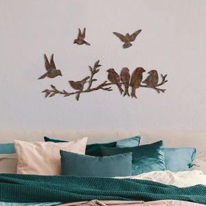 Wallity Nástěnná kovová dekorace Rusty Birds 2 vícebarevná obraz