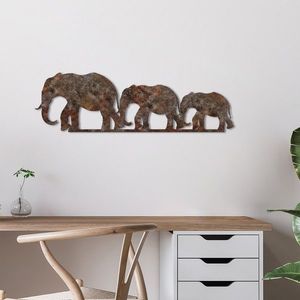 Wallity Nástěnná kovová dekorace Rusty Elephant 1 vícebarevná obraz