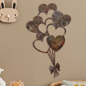Wallity Nástěnná kovová dekorace Rusty Heart 1 vícebarevná obraz