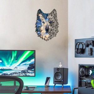 Wallity Nástěnná kovová dekorace Wolf Wall Art vícebarevná obraz