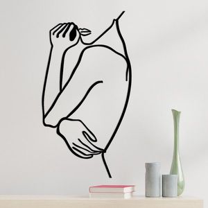 Wallity Nástěnná kovová dekorace Woman 2 černá obraz