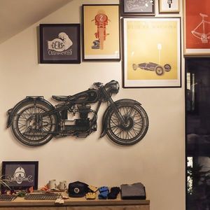 Wallity Nástěnná kovová konstrukce Cafe Racer černá obraz