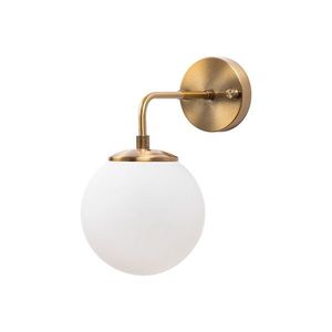 Opviq Nástěnná lampa Viran vintage zlatá/mléčné sklo obraz